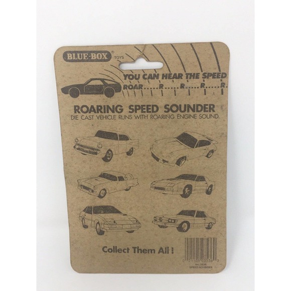 NIP Vintage Blue Box Speed Sounder Die Cast Blue Flame Car #3536 Macau NEW 1974 - Picture 6 of 12